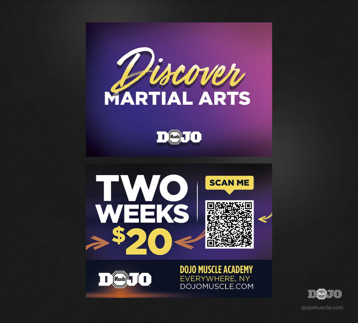 Custom Dojo Muscle® QR Trial Cards - Dojo Muscle