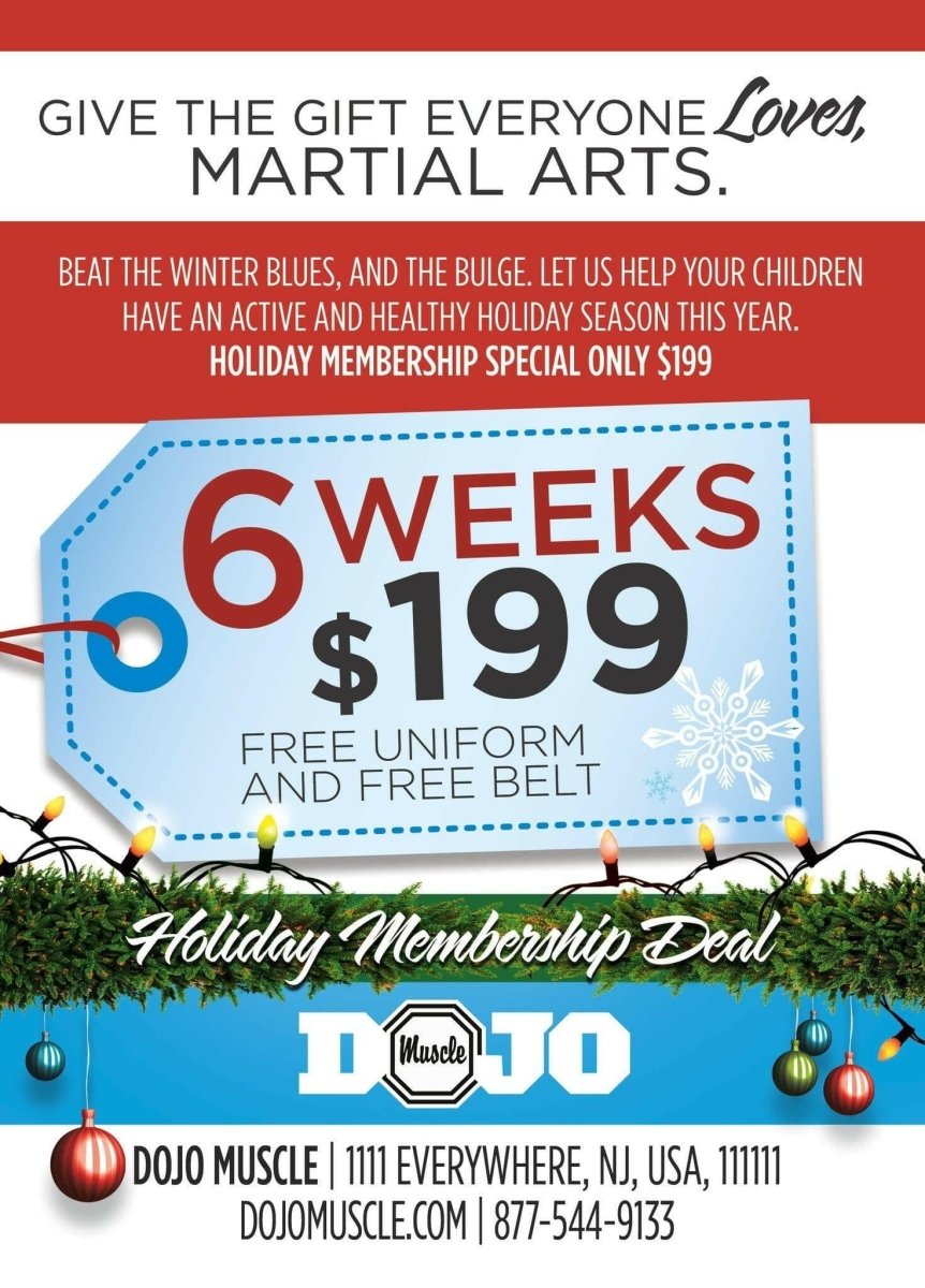 Give the Gift Of Martial Arts 1 - Dojo Muscle