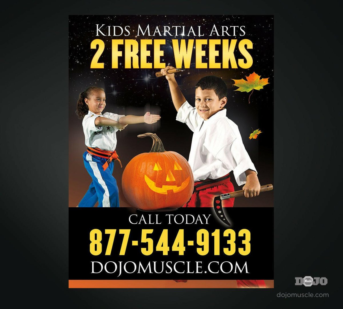 Halloween Kick or Treat Window Decals - Dojo Muscle