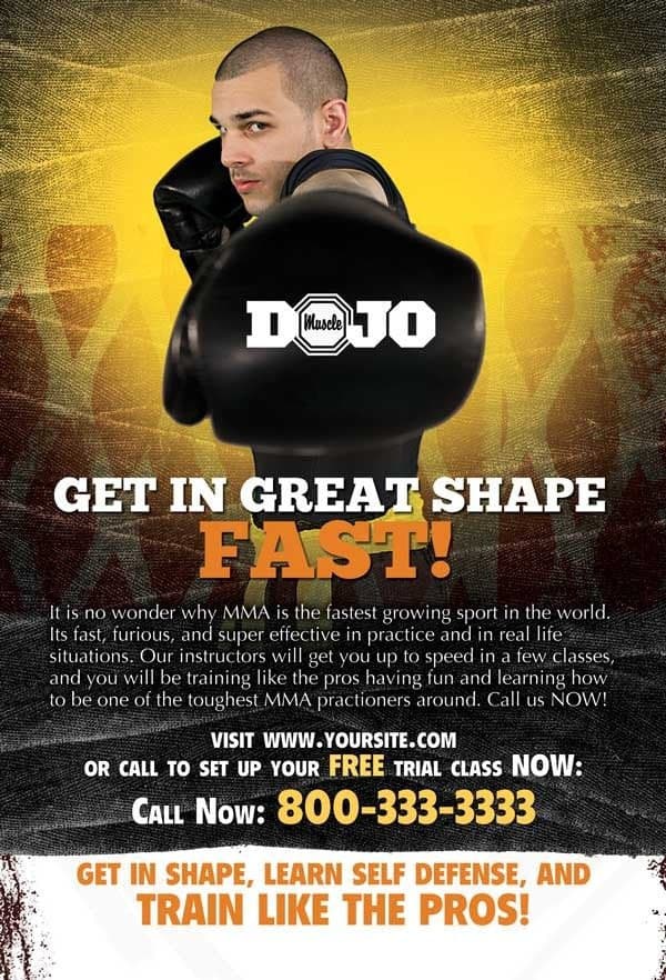 Mixed Martial Arts Postcards - Dojo Muscle