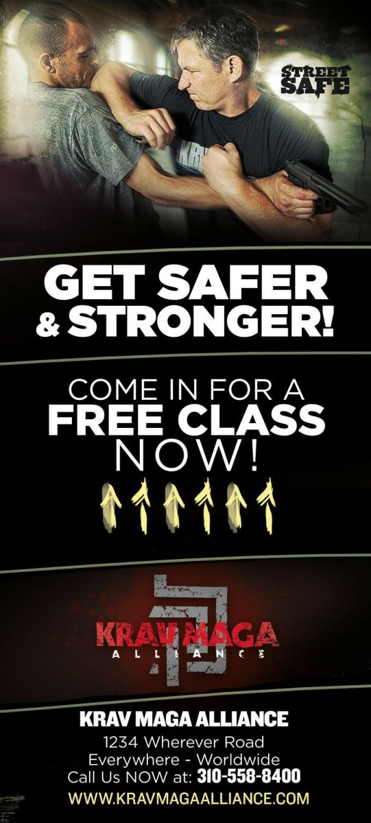 Rack Card Krav Maga Alliance 1c - Dojo Muscle