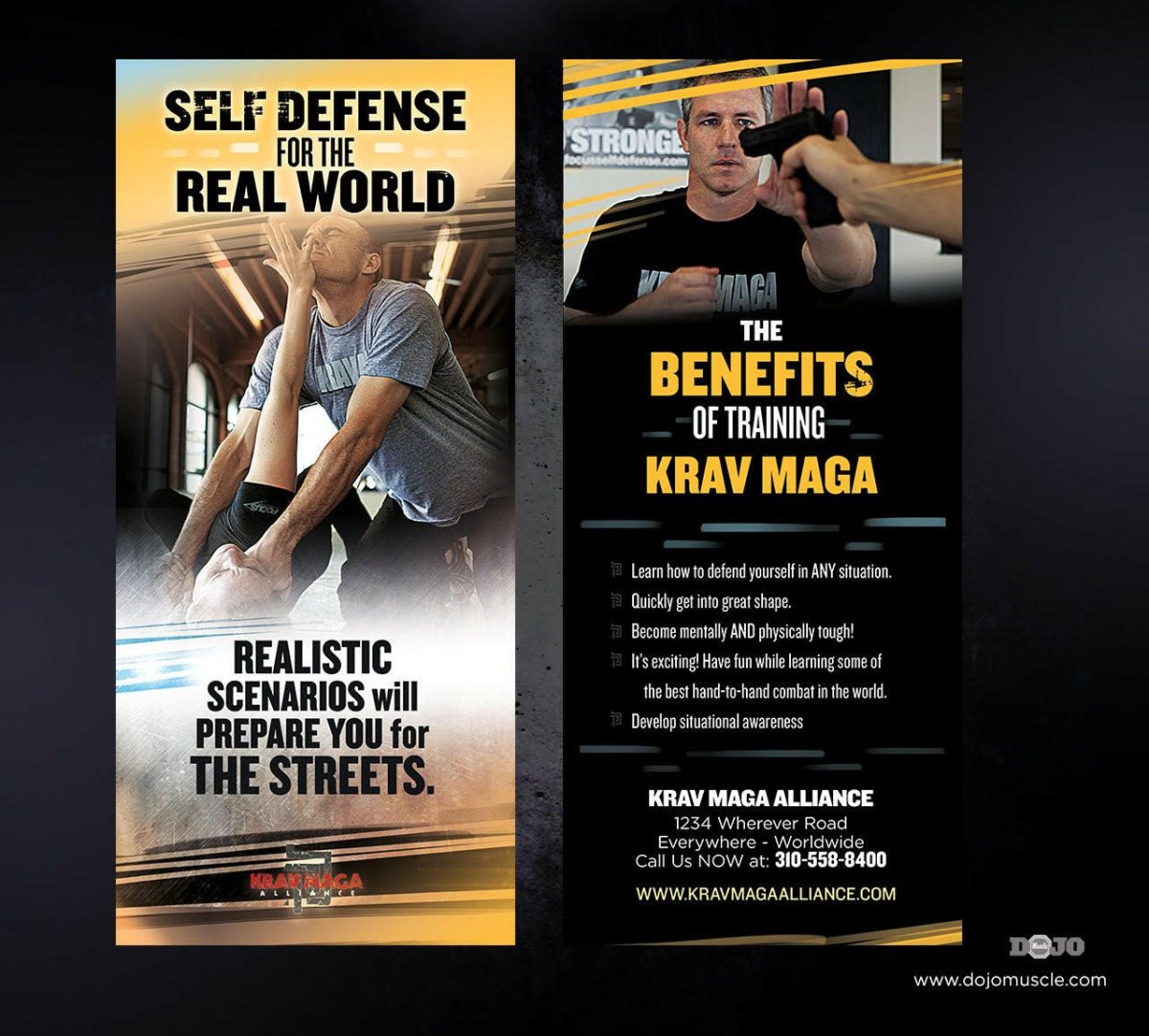 Rack Card Krav Maga Alliance 1d - Dojo Muscle