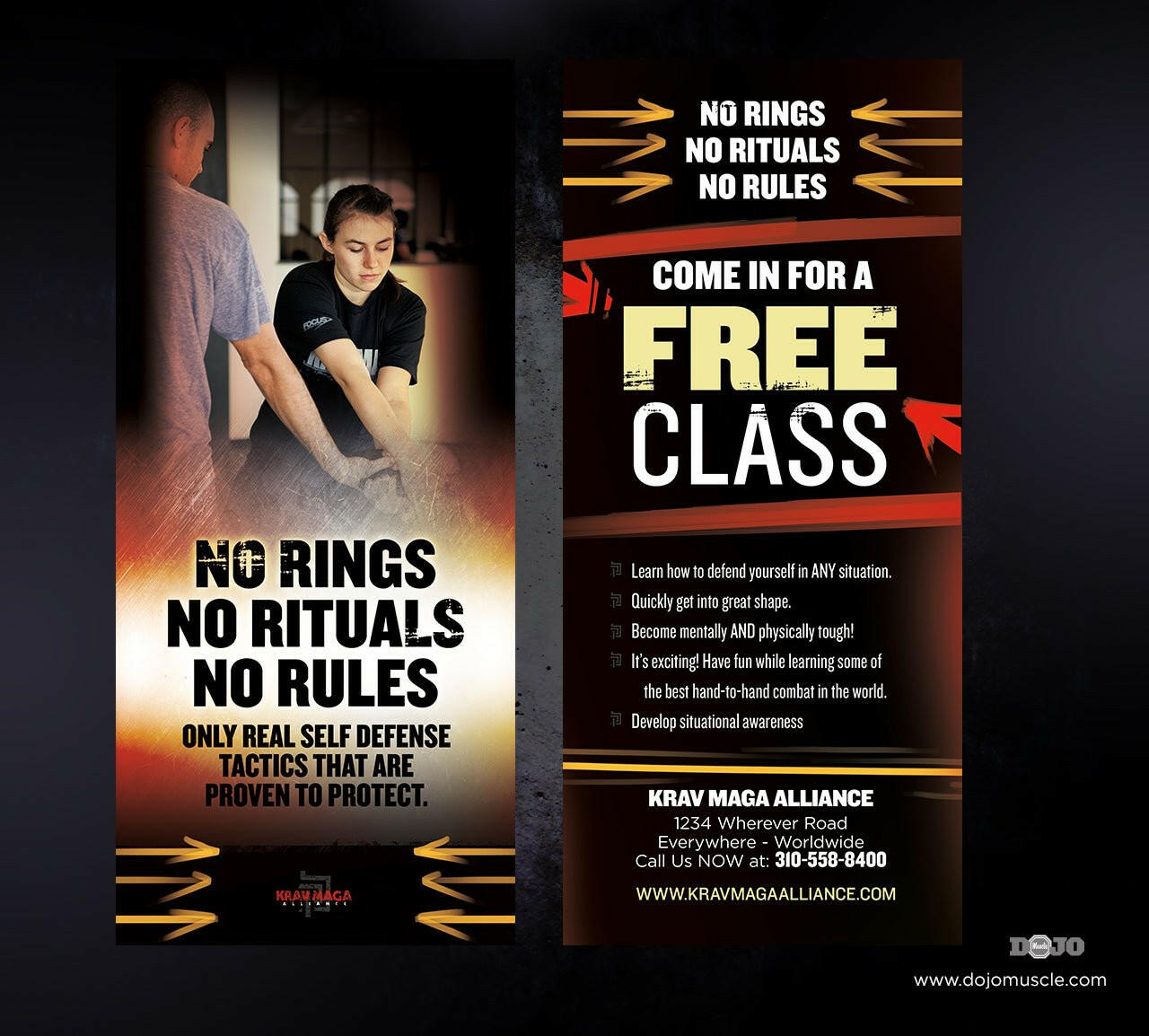 Rack Card Krav Maga Alliance 1h - Dojo Muscle