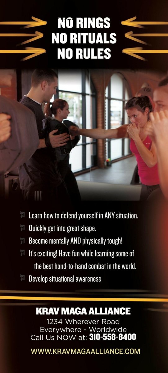 Rack Card Krav Maga Alliance 1i - Dojo Muscle