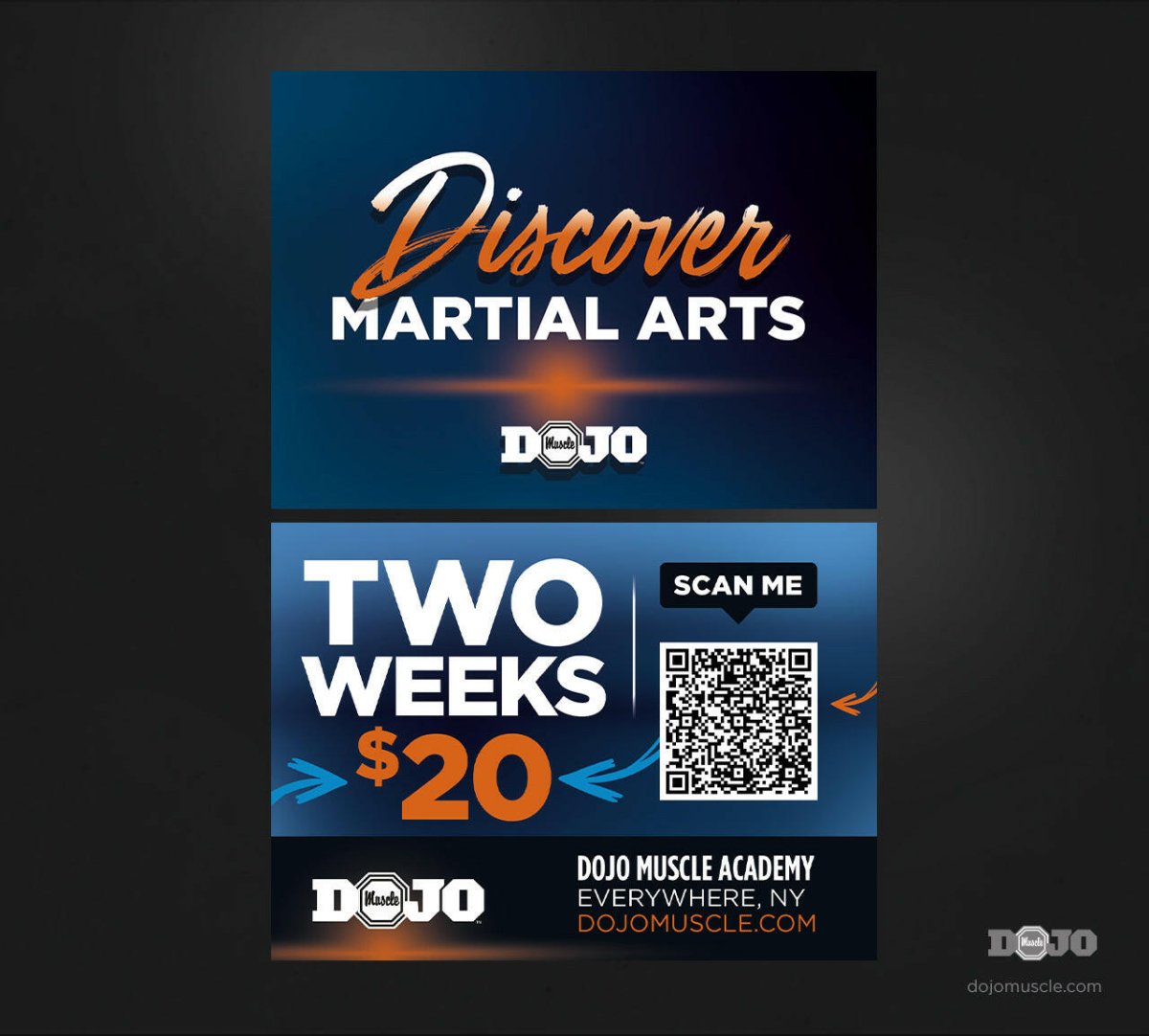 Custom Dojo Muscle® QR Trial Cards - Dojo Muscle