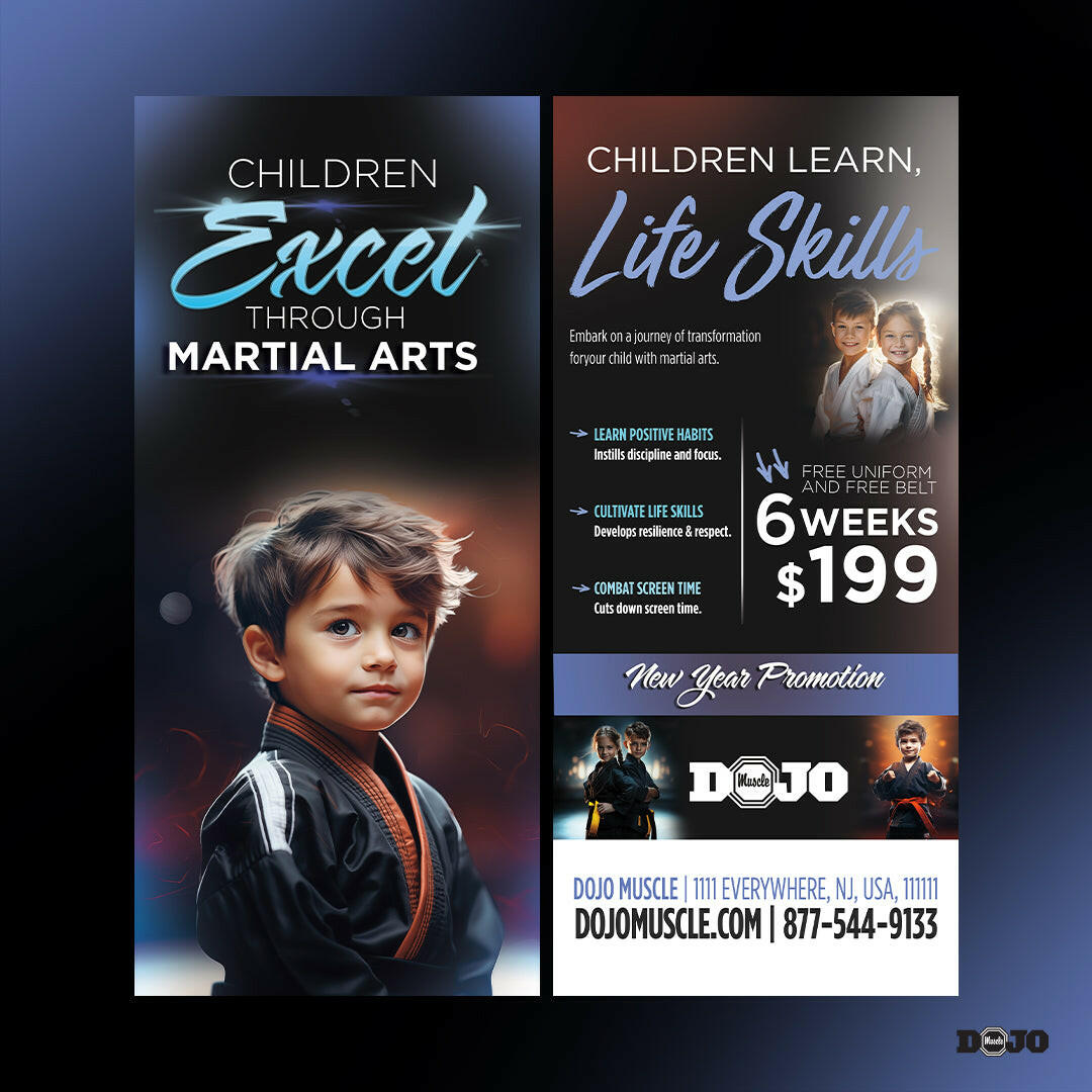 Children Excel Through Martial Arts - Rack Cards