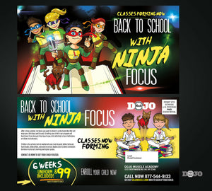 Back to School With Ninja Focus EDDM Cards A1 - Dojo Muscle