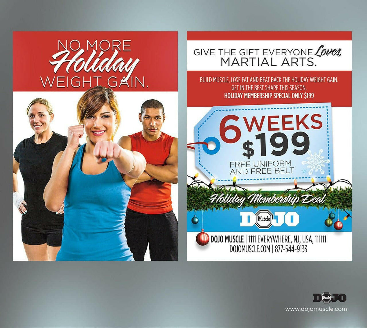 Adult Holiday Cards 1a - Dojo Muscle