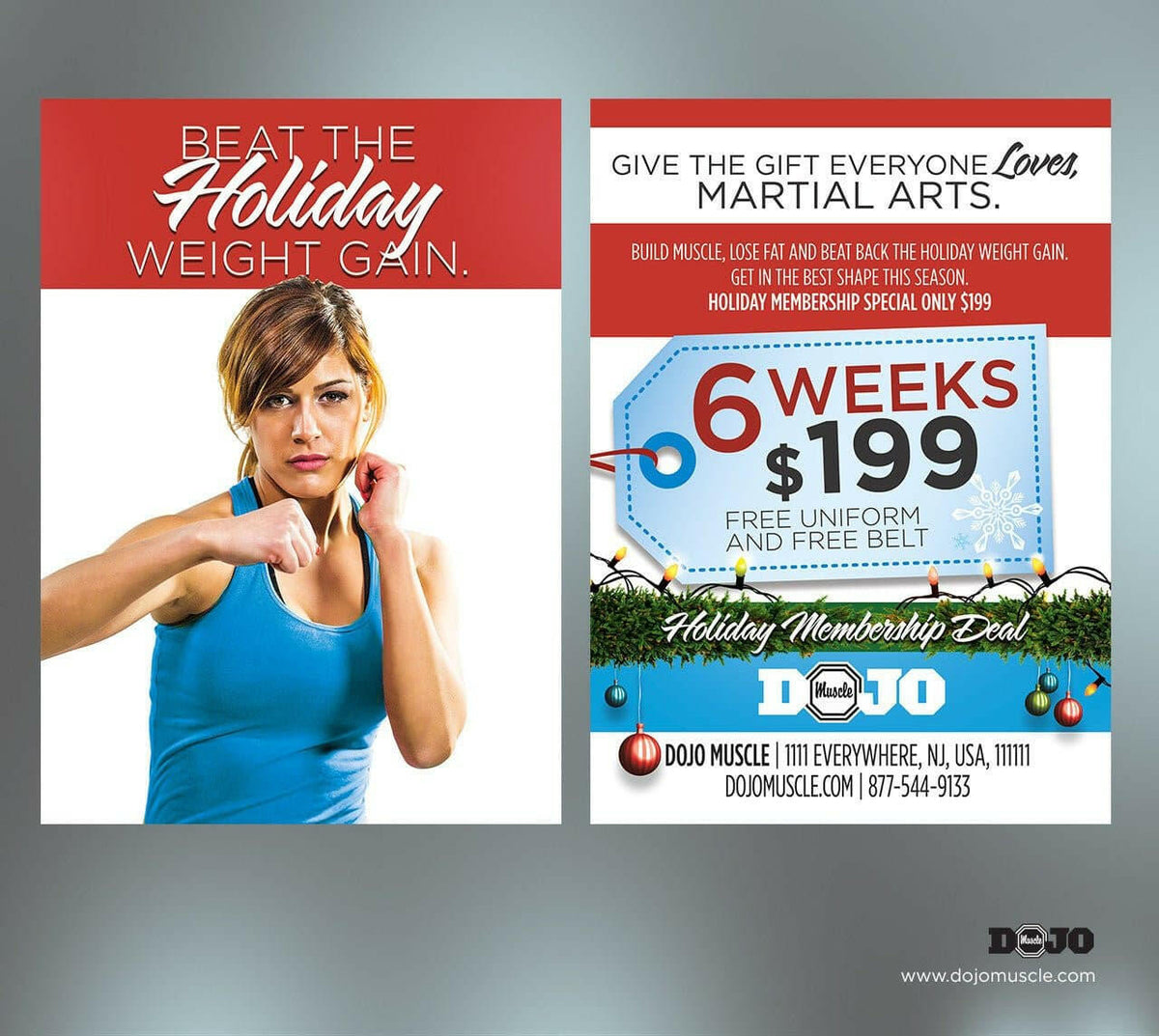 Adult Holiday Cards 2 - Dojo Muscle