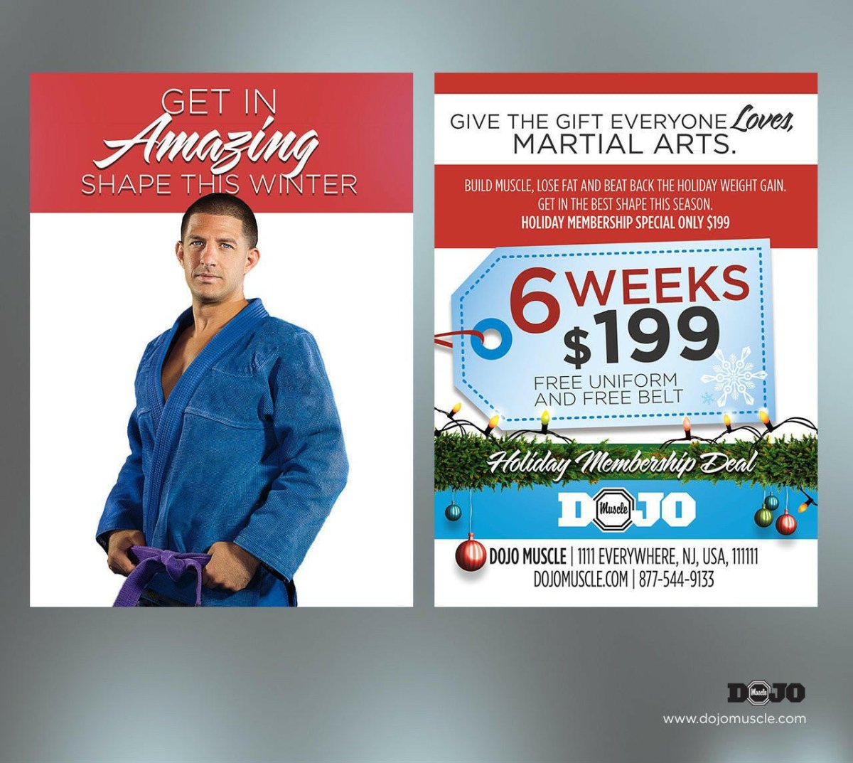 Adult Holiday Cards 3 - BJJ - Dojo Muscle