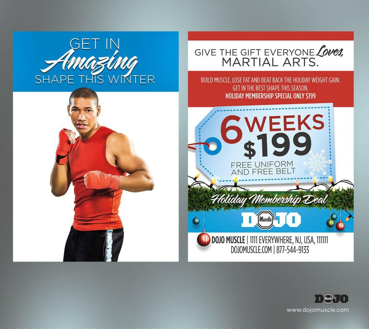 Adult Holiday Cards 3 - MMA - Dojo Muscle