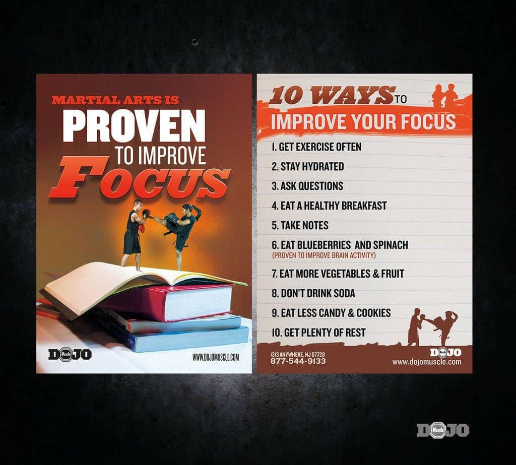 Back to School Ad Cards - Focus - Dojo Muscle