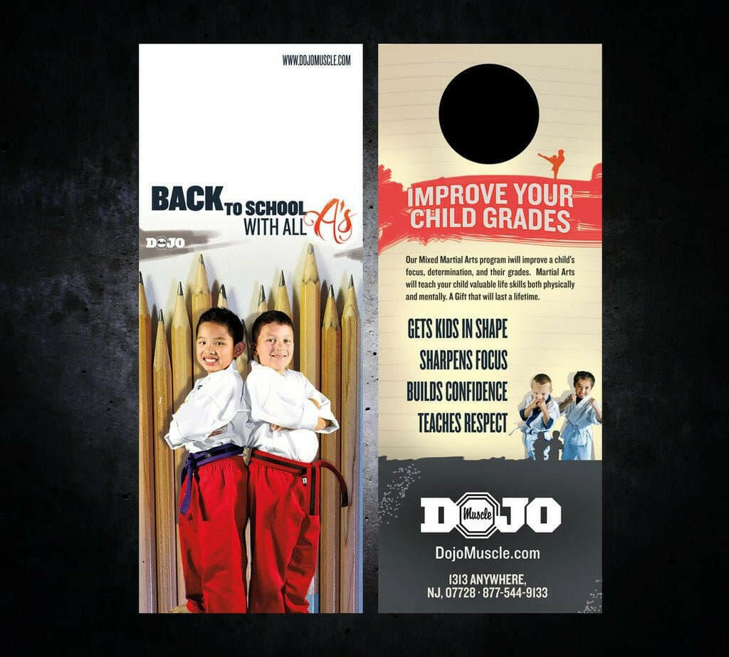 Back to School Door Hangers - All A&#39;s - Dojo Muscle