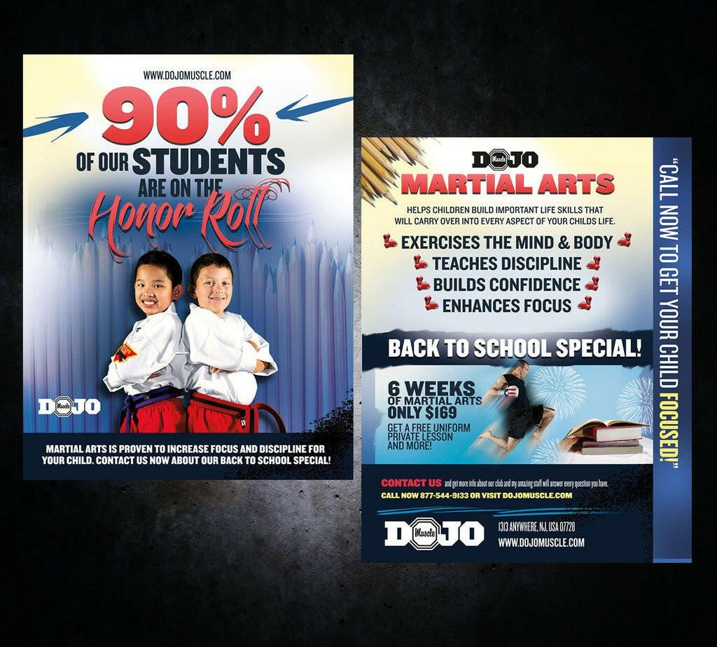 Back to School Flyer - Honor Roll 1 - Dojo Muscle