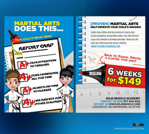 Back To School - Martial Arts Does This. Offer Card A - Dojo Muscle