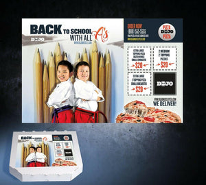 Back to School Pizza Box Toppers - All A's - Dojo Muscle