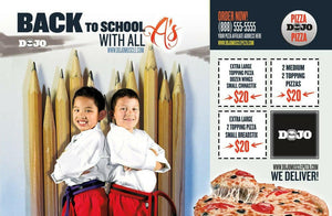 Back to School Pizza Box Toppers - All A's - Dojo Muscle