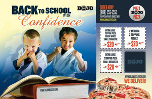 Back to School Pizza Box Toppers - Confidence - Dojo Muscle