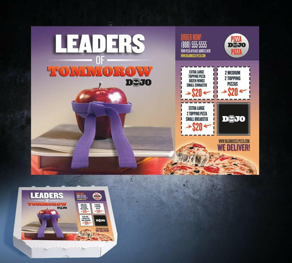 Back to School Pizza Box Toppers - Leaders - Dojo Muscle