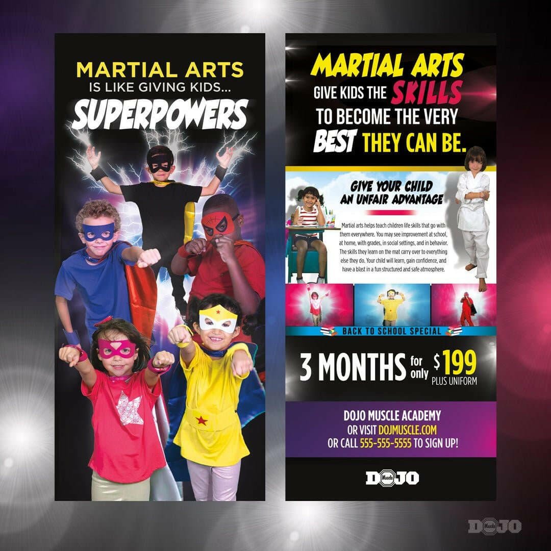 Back To School Superpowers Rack Card - Dojo Muscle
