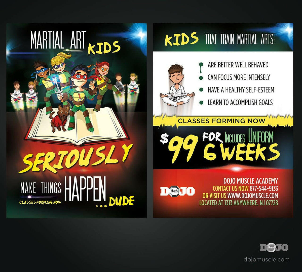 Back to School With Ninja Focus Post Cards A2 - Dojo Muscle