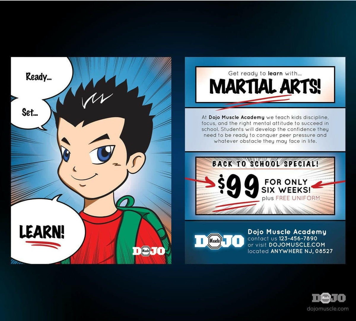 Back to School with Ready Set Learn Post Cards - Dojo Muscle