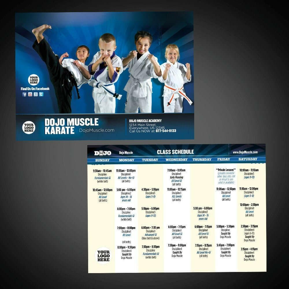 Martial Arts Class Schedules - Karate 2 - Dojo Muscle