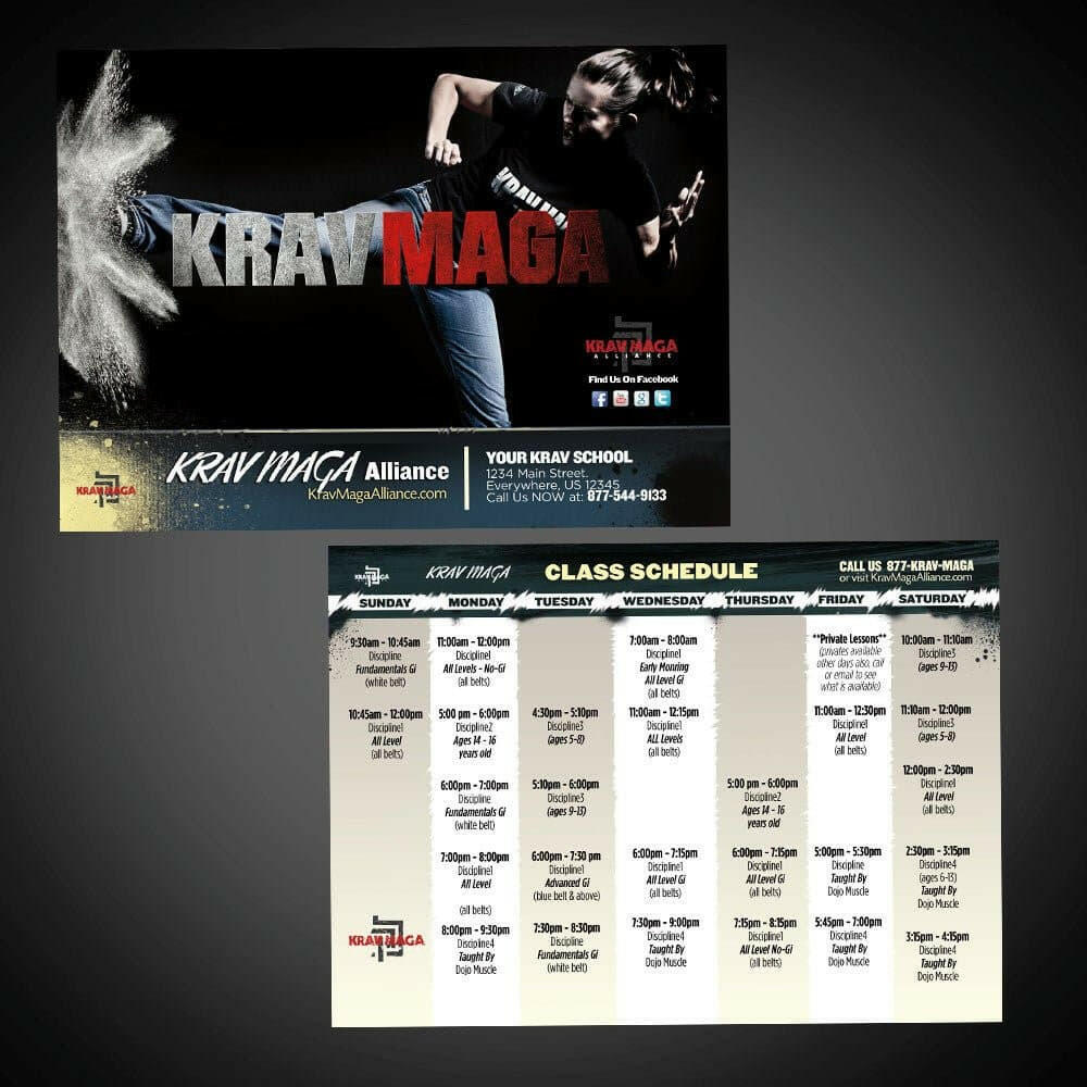 Martial Arts Class Schedules - Krav Maga Martial Arts Marketing - Dojo Muscle