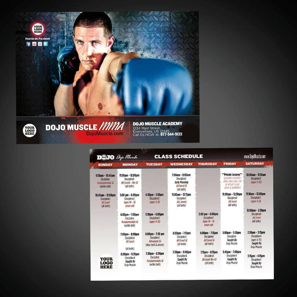 Martial Arts Class Schedules - MMA 2 - Dojo Muscle