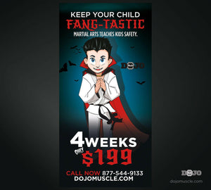 Fangtastic Banner 3 x 6 Vertical - Dojo Muscle
