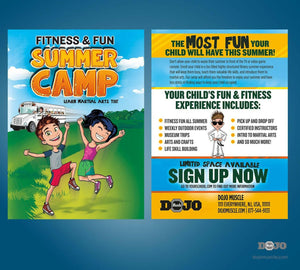 Fitness and Fun Summer Camp Post Card - Dojo Muscle