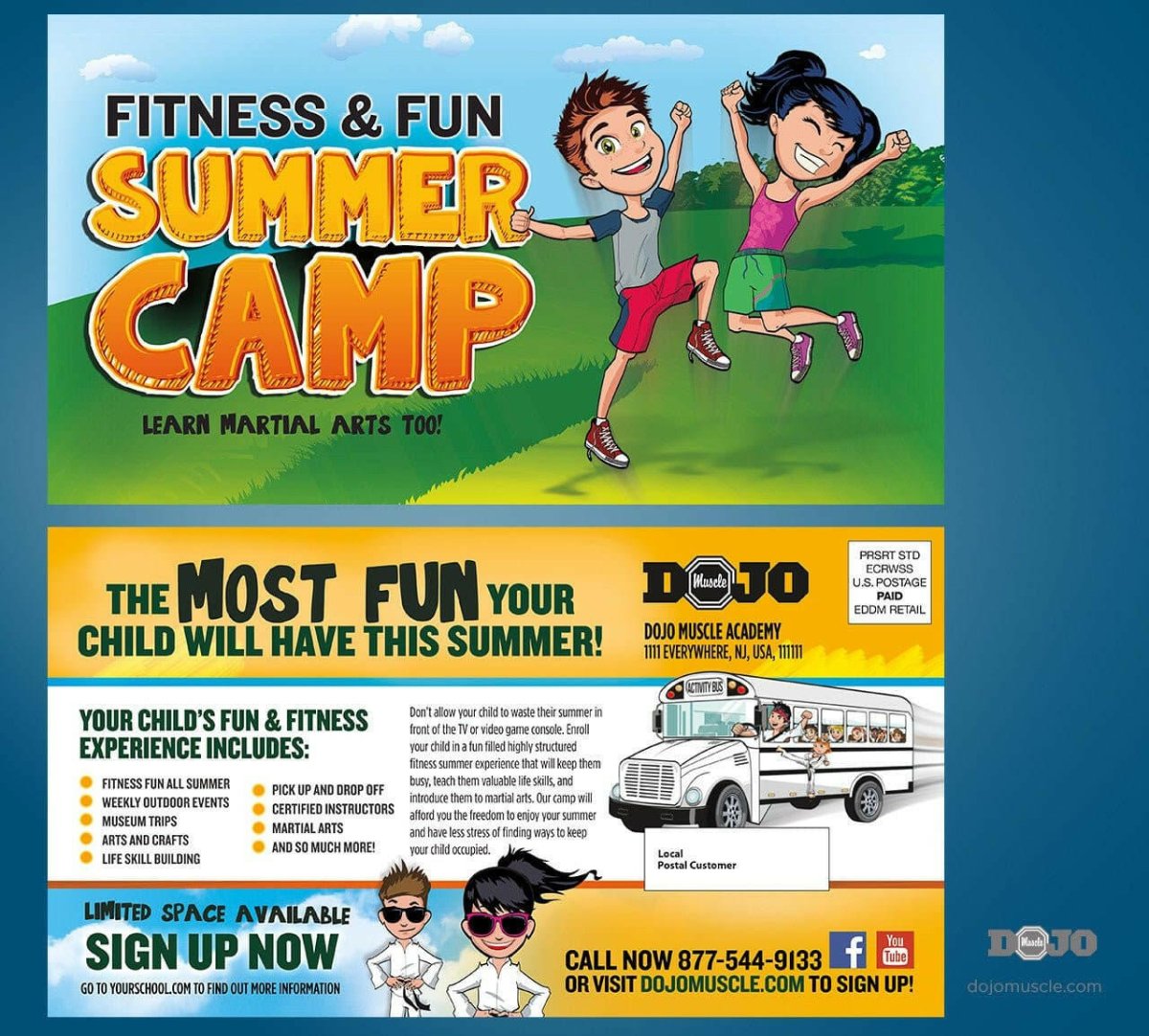 Fun and Fitness EDDM Cards - Dojo Muscle