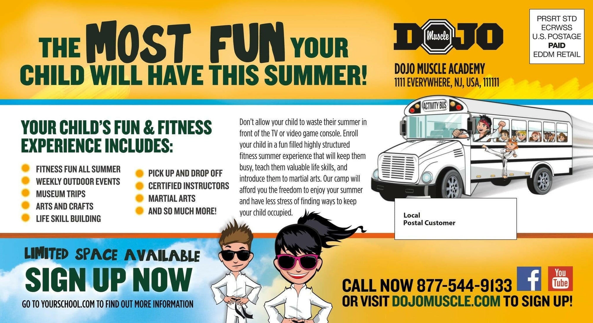 Fun and Fitness EDDM Cards - Dojo Muscle