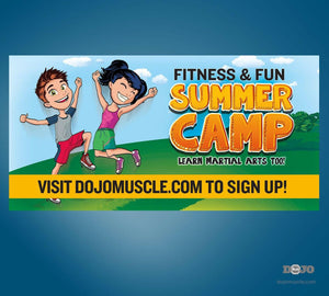 Fun and Fitness Summer Camp Banner - Dojo Muscle