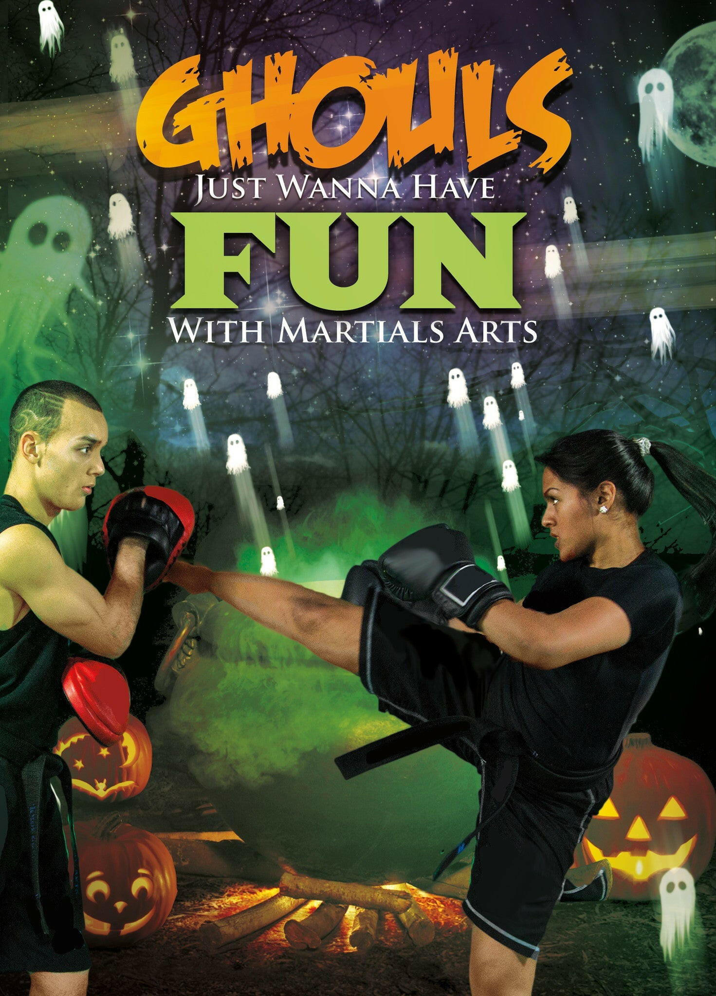 Ghouls Just Want to Have Fun Halloween Card 1b - Dojo Muscle