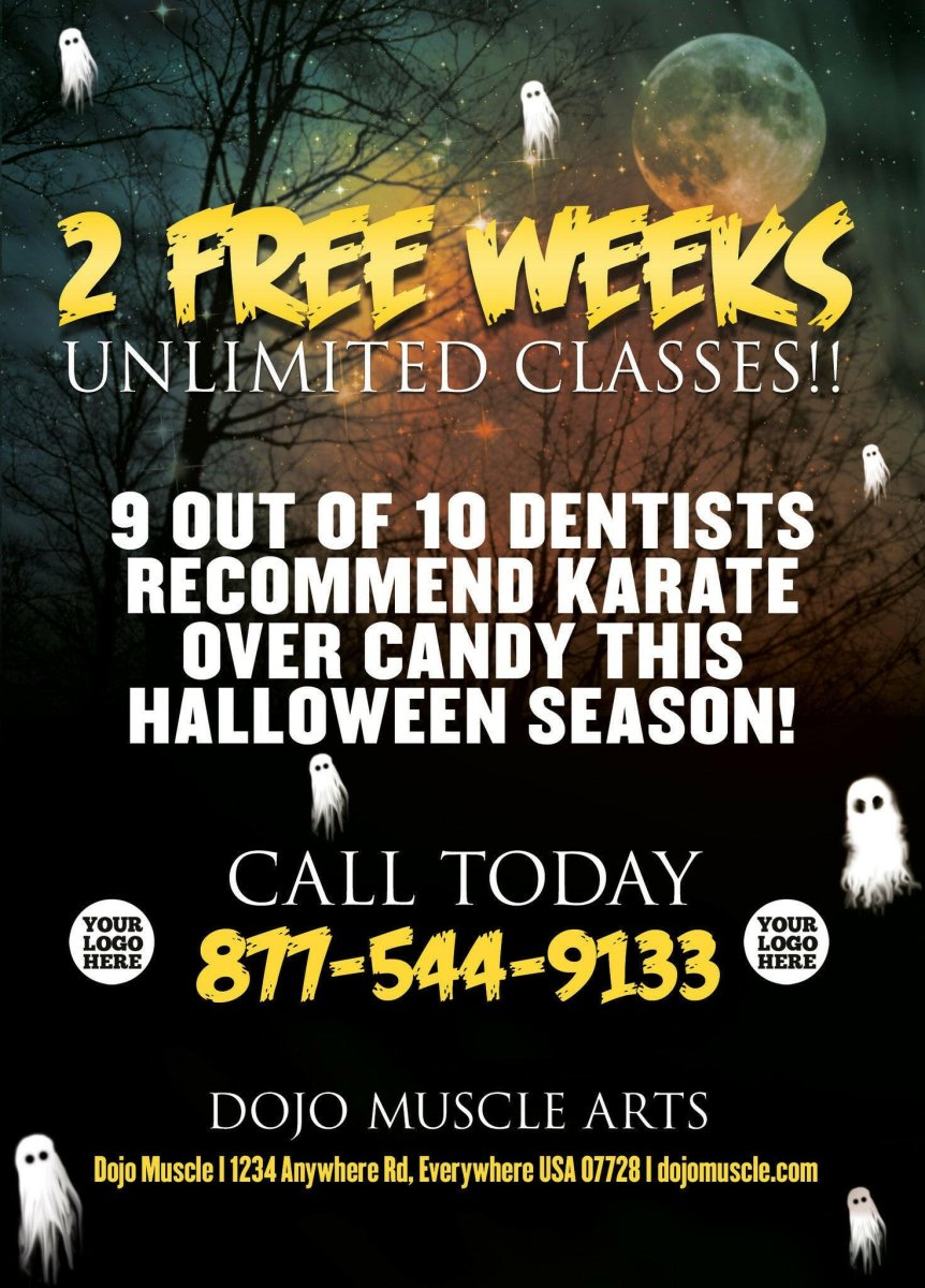 Ghouls Just Want to Have Fun Halloween Card 1c - Dojo Muscle