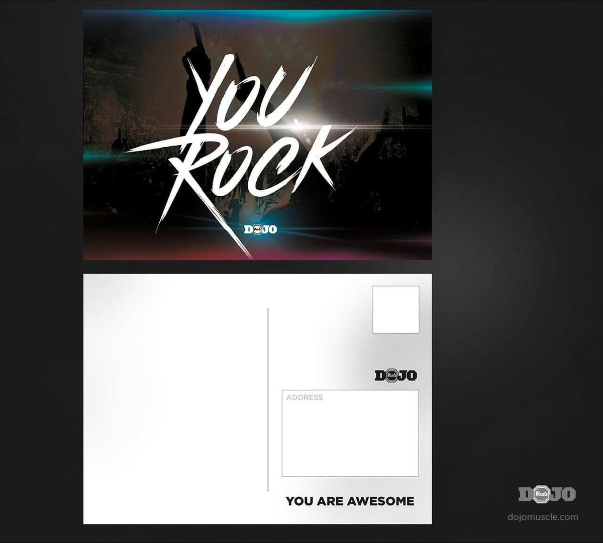 Great Job Cards - You Rock Pink/Green - Dojo Muscle