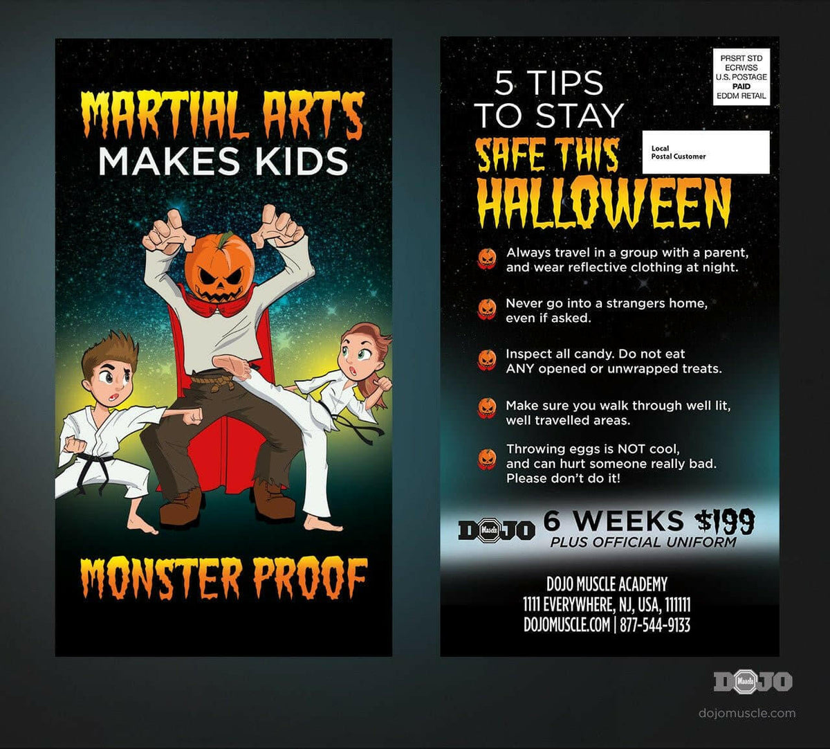 Halloween Monster Proof EDDM 1 - Dojo Muscle