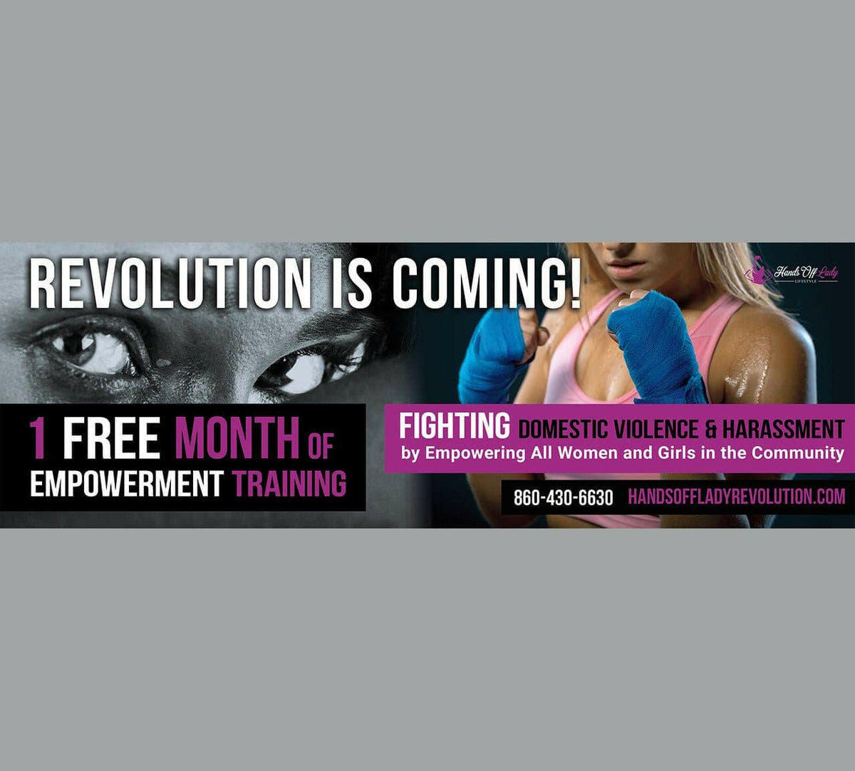 Hands Off Lady Lifestyle Banner - Dojo Muscle