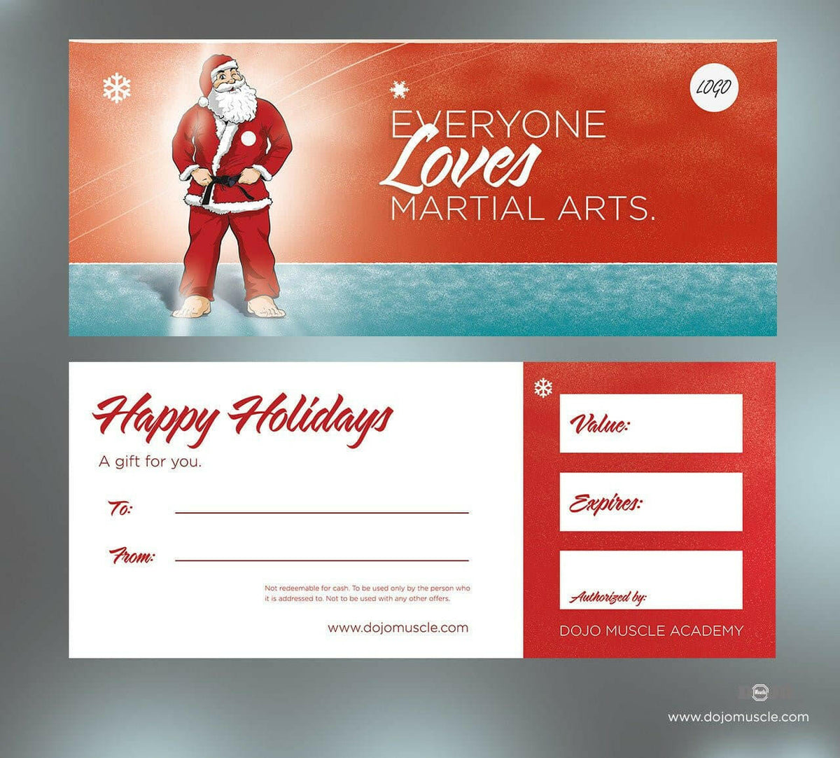 Holiday Gift Certificate - Santa - Dojo Muscle