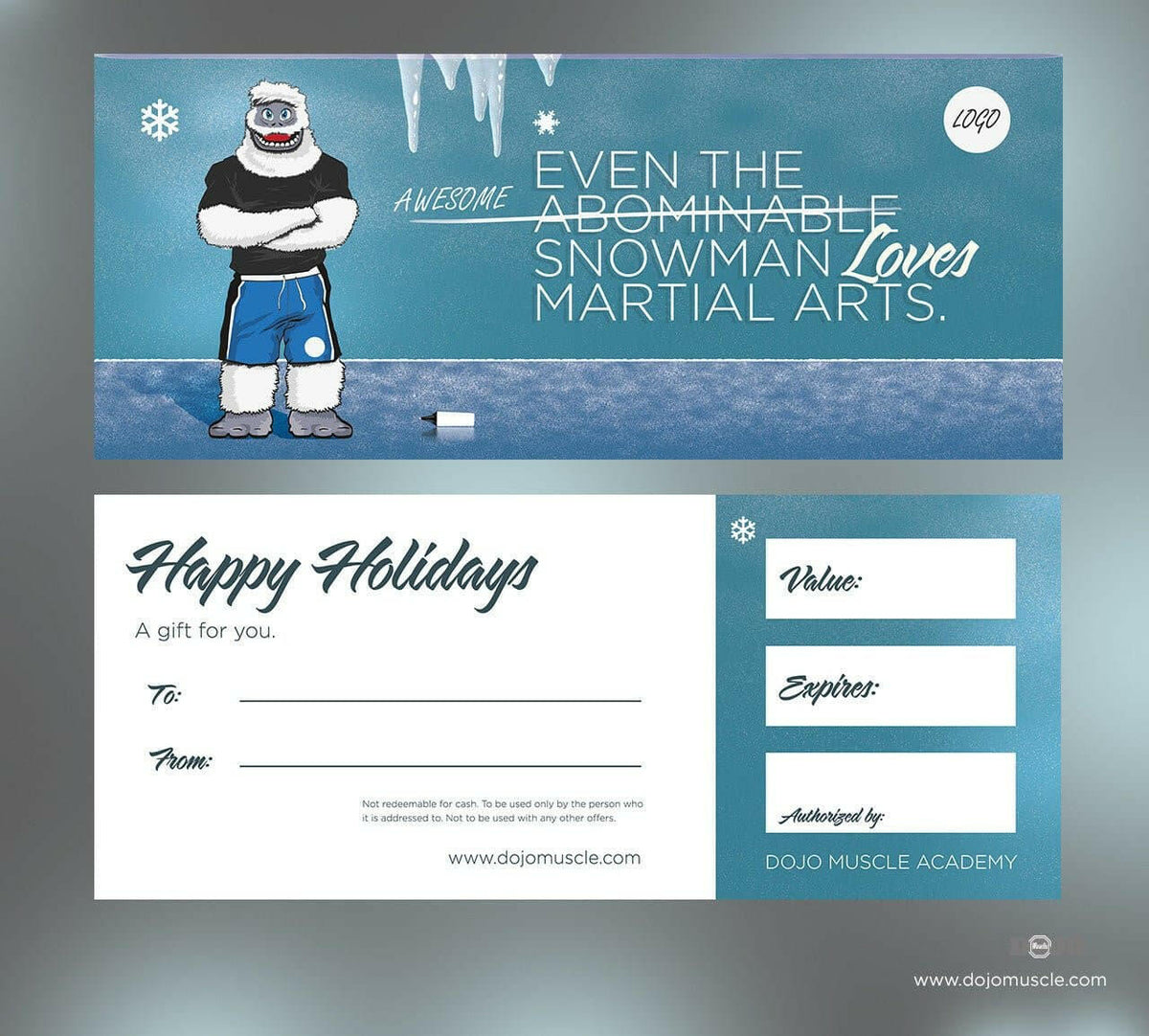 Holiday Gift Certificate - Snowman - Dojo Muscle