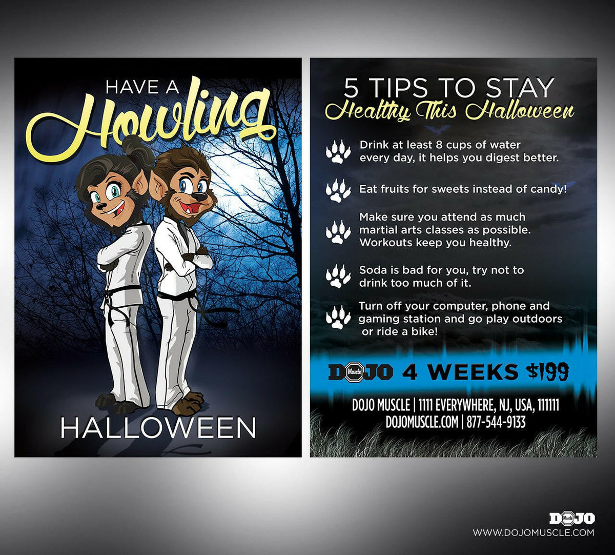 Howling Halloween - Tips Card - Dojo Muscle