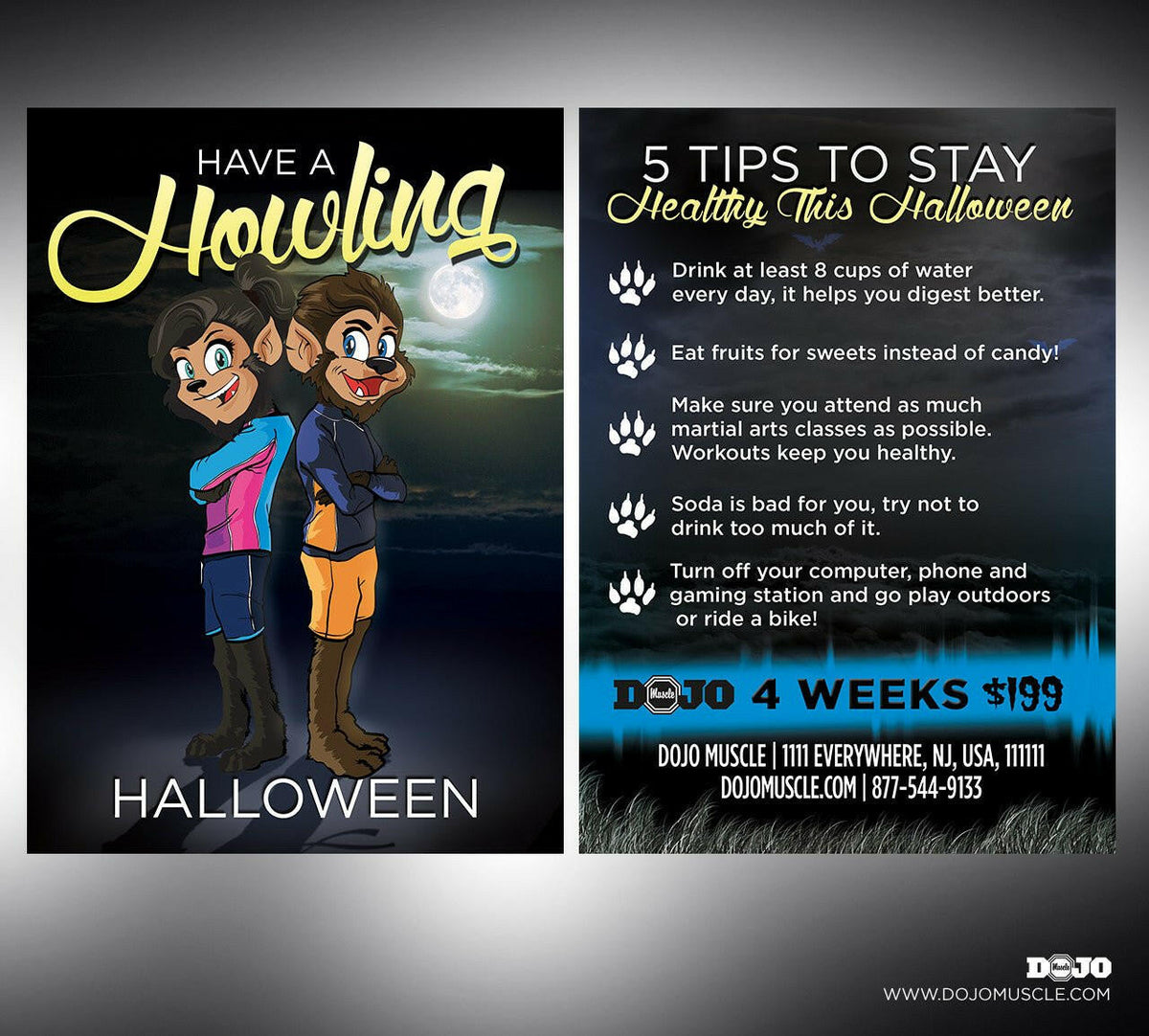 Howling Halloween - Tips Card B - Dojo Muscle