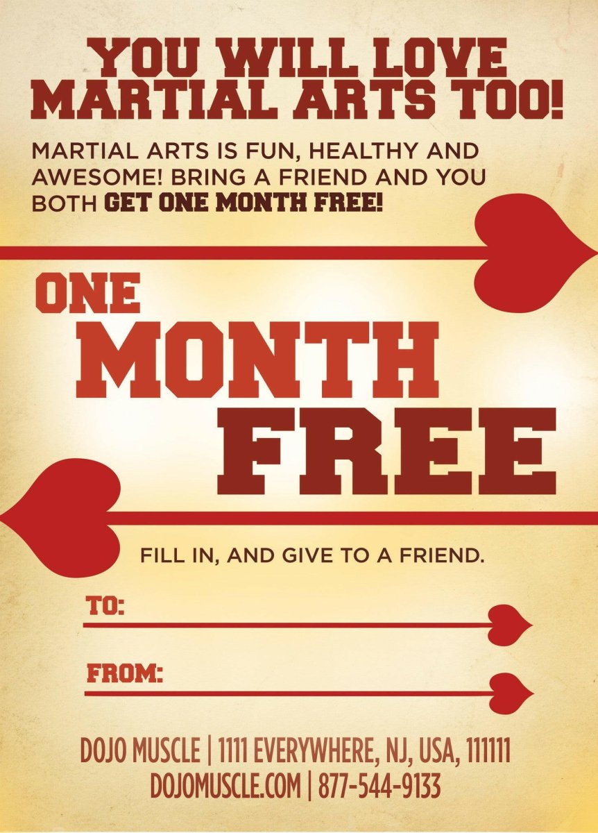 I Love Martial Arts - Valetine&#39;s Day Cartoon Series 3 - Dojo Muscle