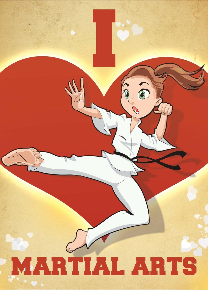 I Love Martial Arts - Valetine&#39;s Day Cartoon Series 3 - Dojo Muscle