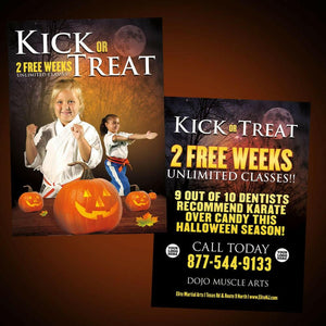 Kick or Treat Halloween Card 1a - Dojo Muscle