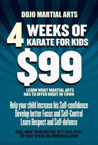 Kids Karate- Special Offer Flyer - Dojo Muscle