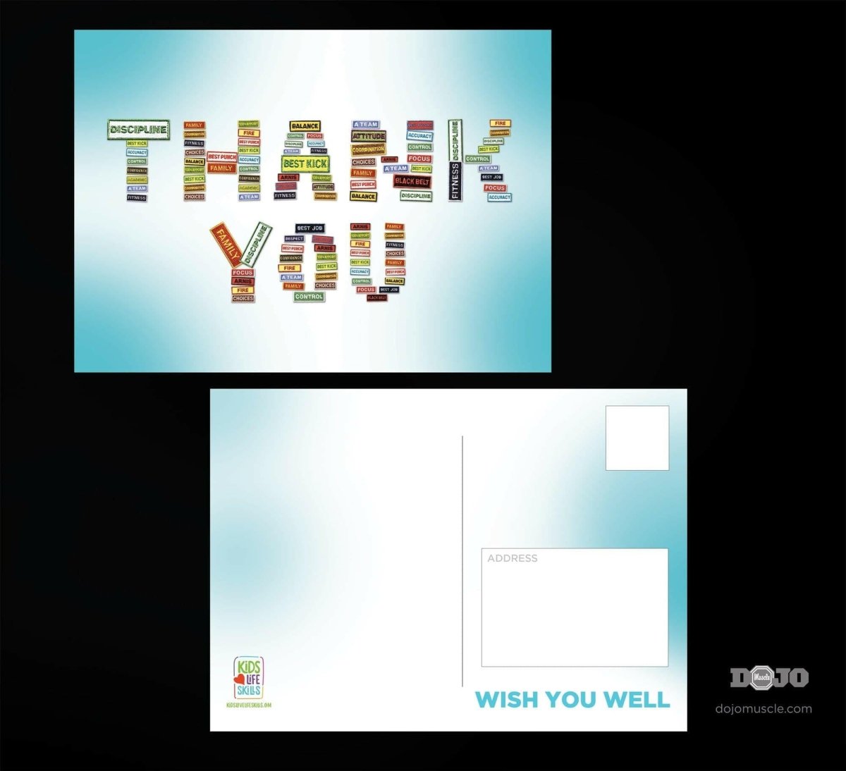 Kids Love Life Skills Student Retention Cards - Thank You - Dojo Muscle