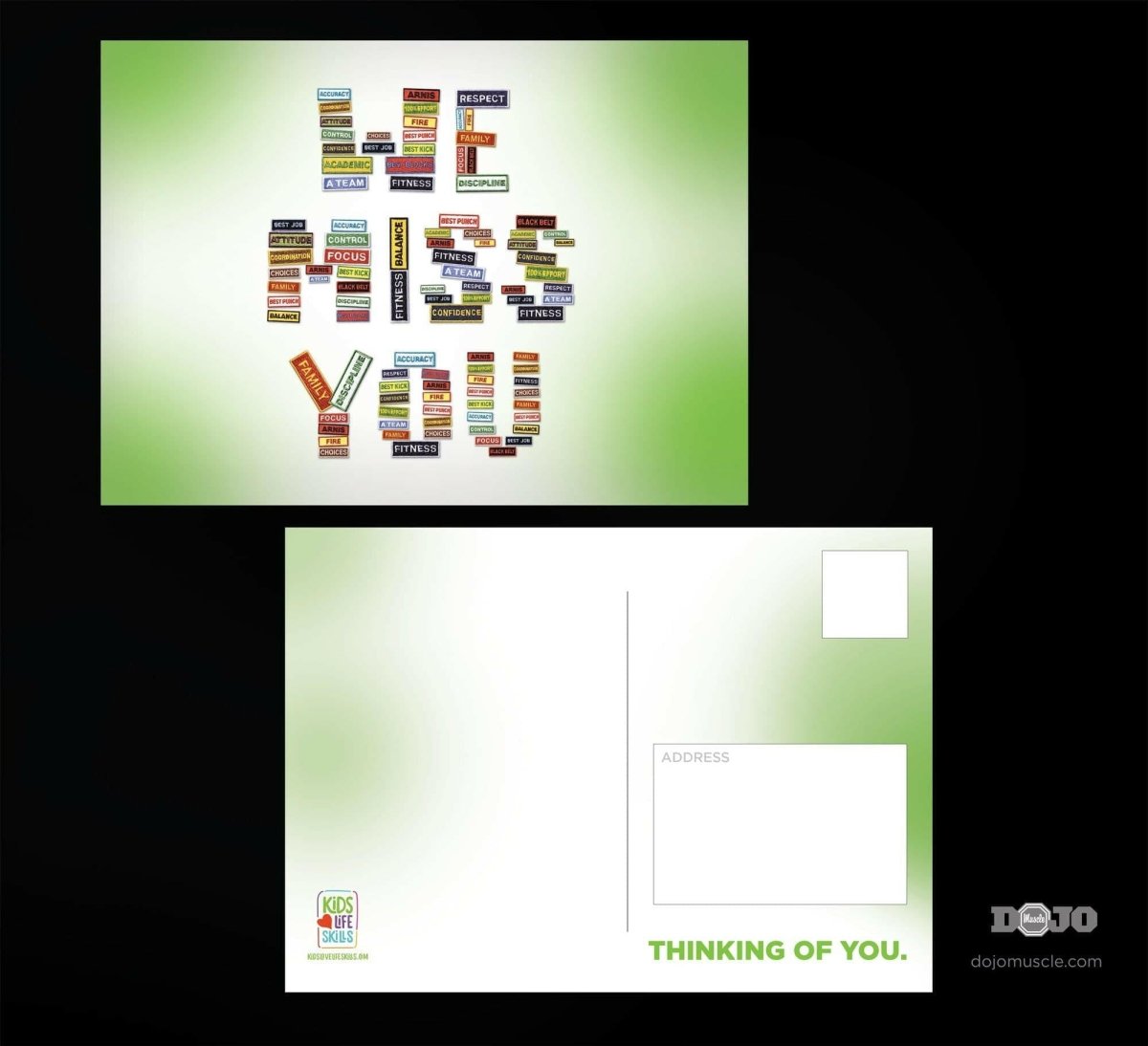 Kids Love Life Skills Student Retention Cards - We Miss You - Dojo Muscle