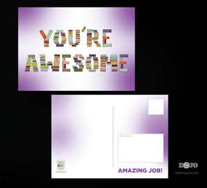 Kids Love Life Skills Student Retention Cards - You're Awesome - Dojo Muscle